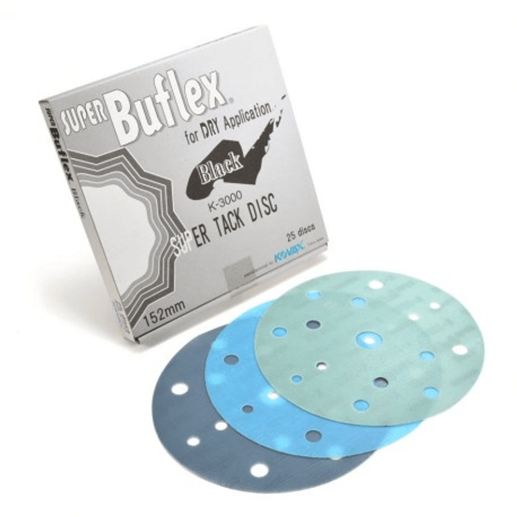 6" Dry buflex disc - Black15H,gr3000 (25 / pq)