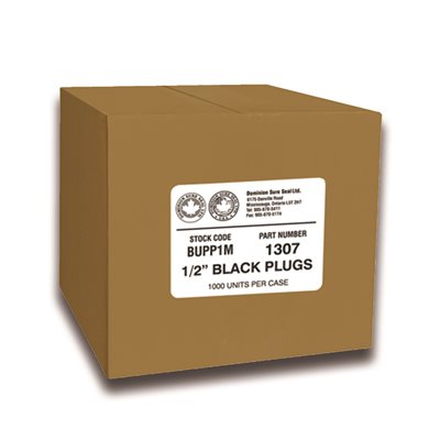 1307 1 / 2"" BLK BODY PLUGS 1000 PER 1307 1 / 2"" BLK BODY PLUGS 1000 PER