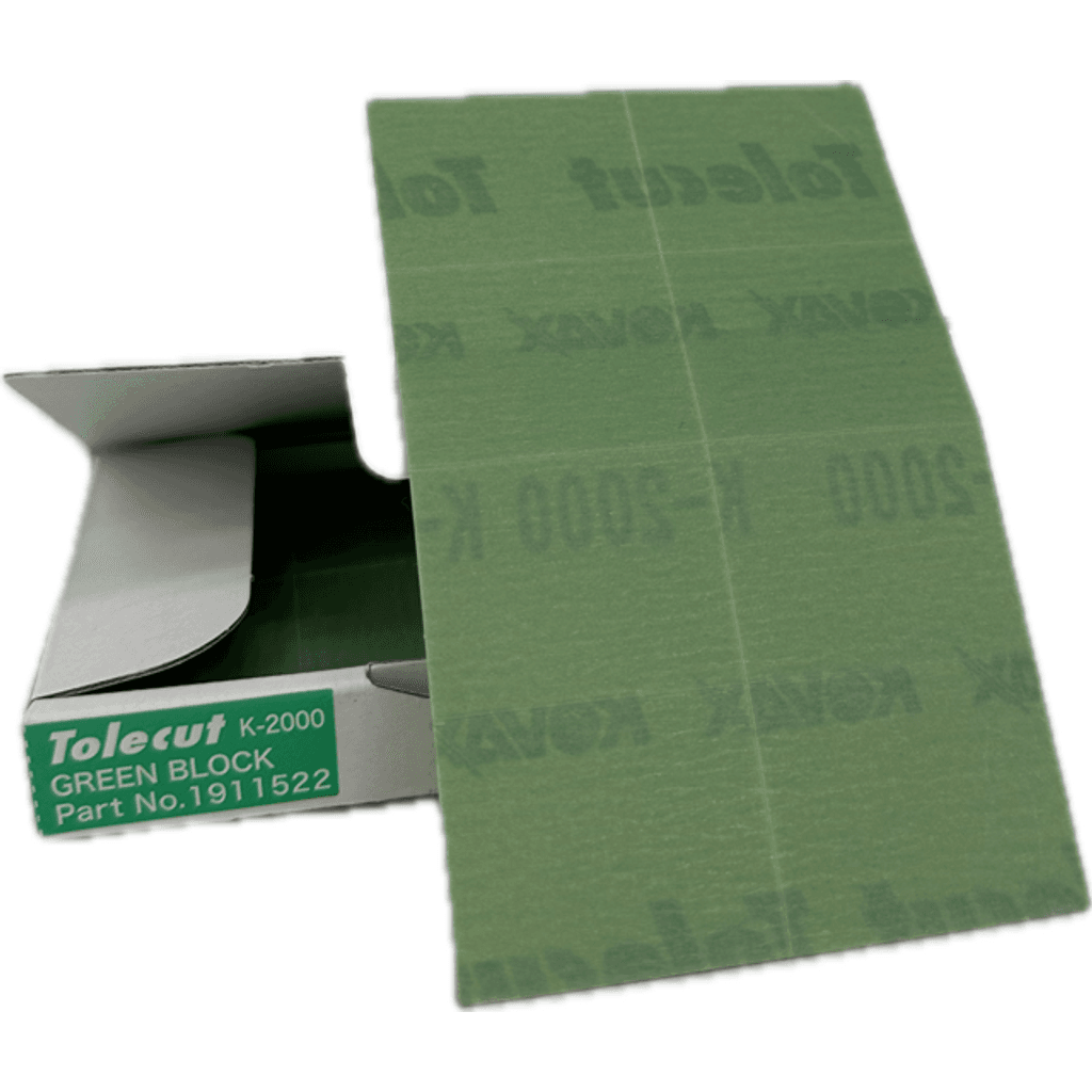 Tolecut 8 cut sheet - Green gr2000 2.75"x4.5" (25 / pq)