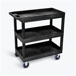 CHARRIOT NOIR À 3 TABLETTES