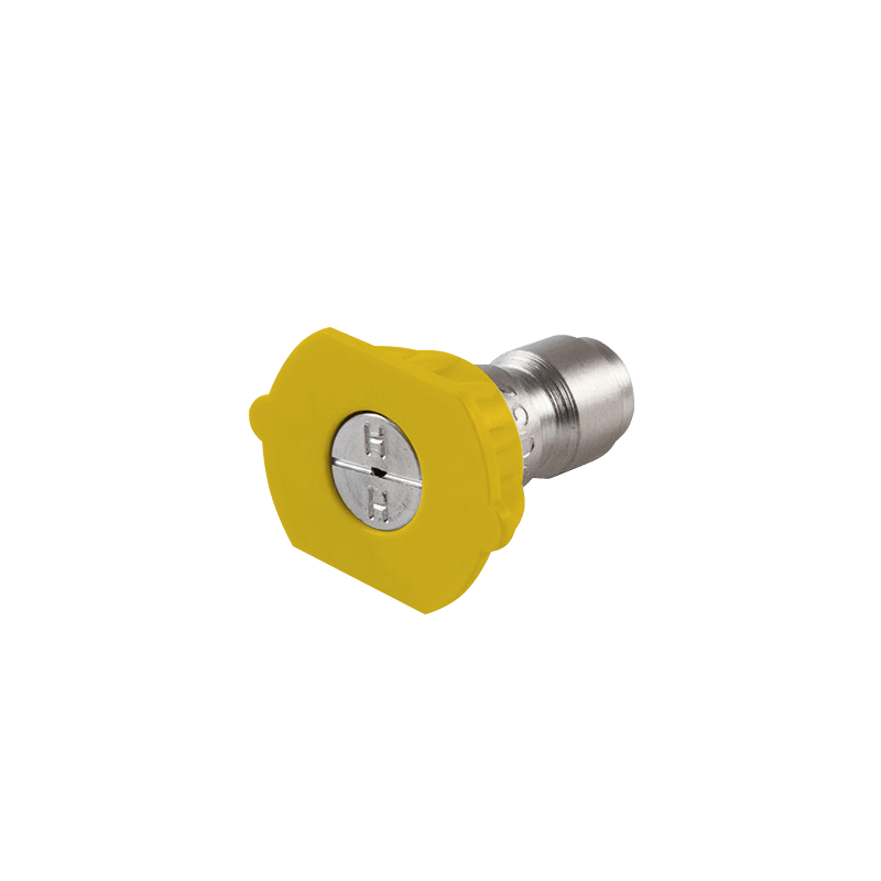 Yellow pressure nozzle - 15 degree spray. #2.5 stainless steel fittings.