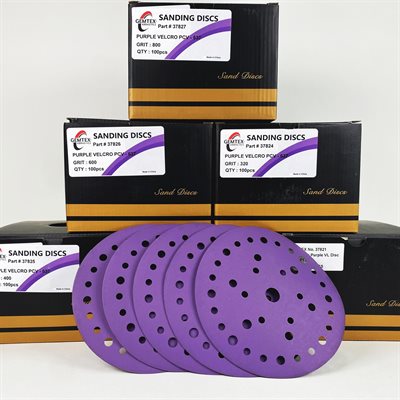 P-80 6'' VELCRO DISCS W / HOLE / P80 / 100 BOX