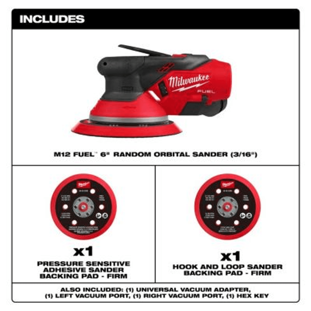 M12 fuel 6" rond sableuse 3 / 16- BT