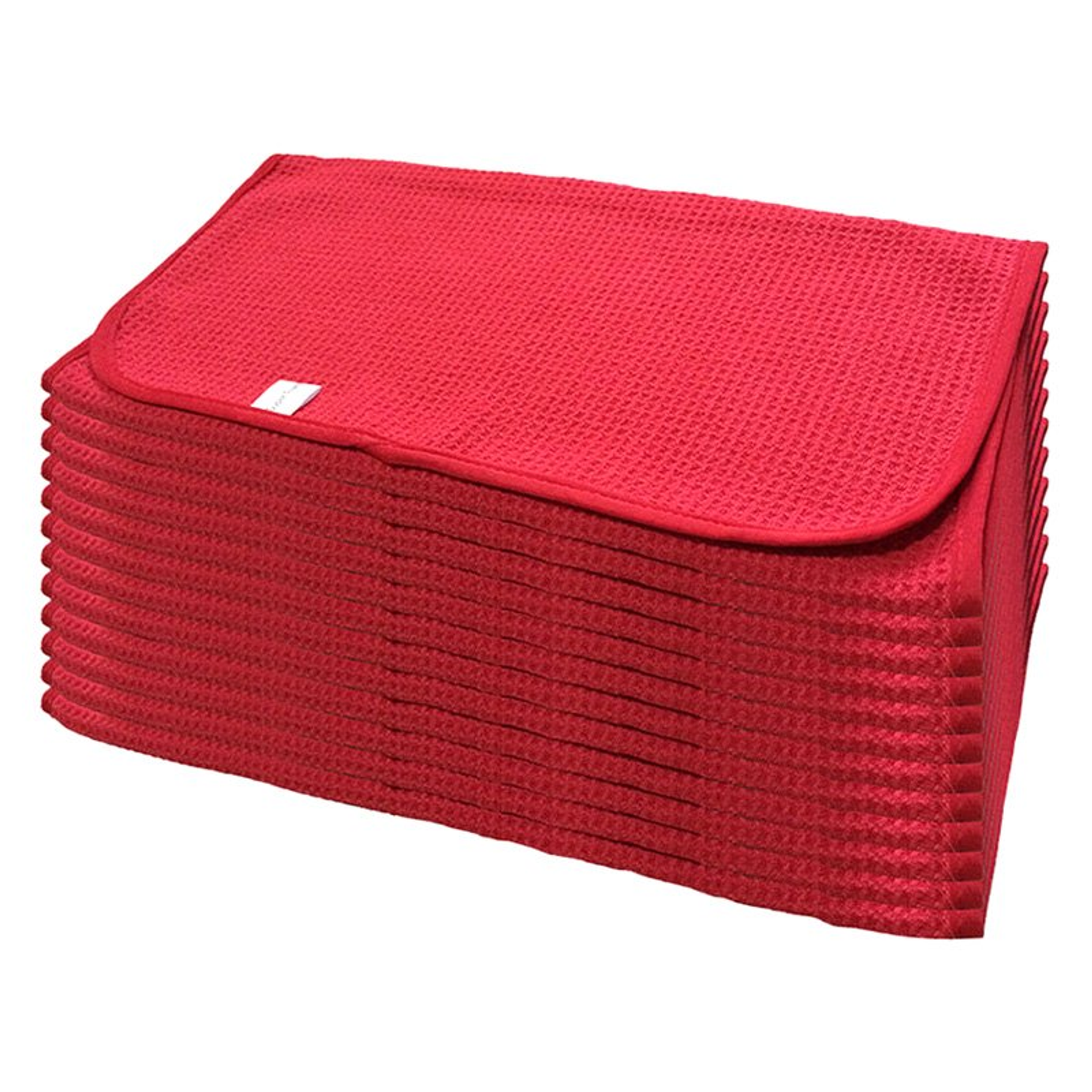 Microfibre gaufrée rouge 12 / pk