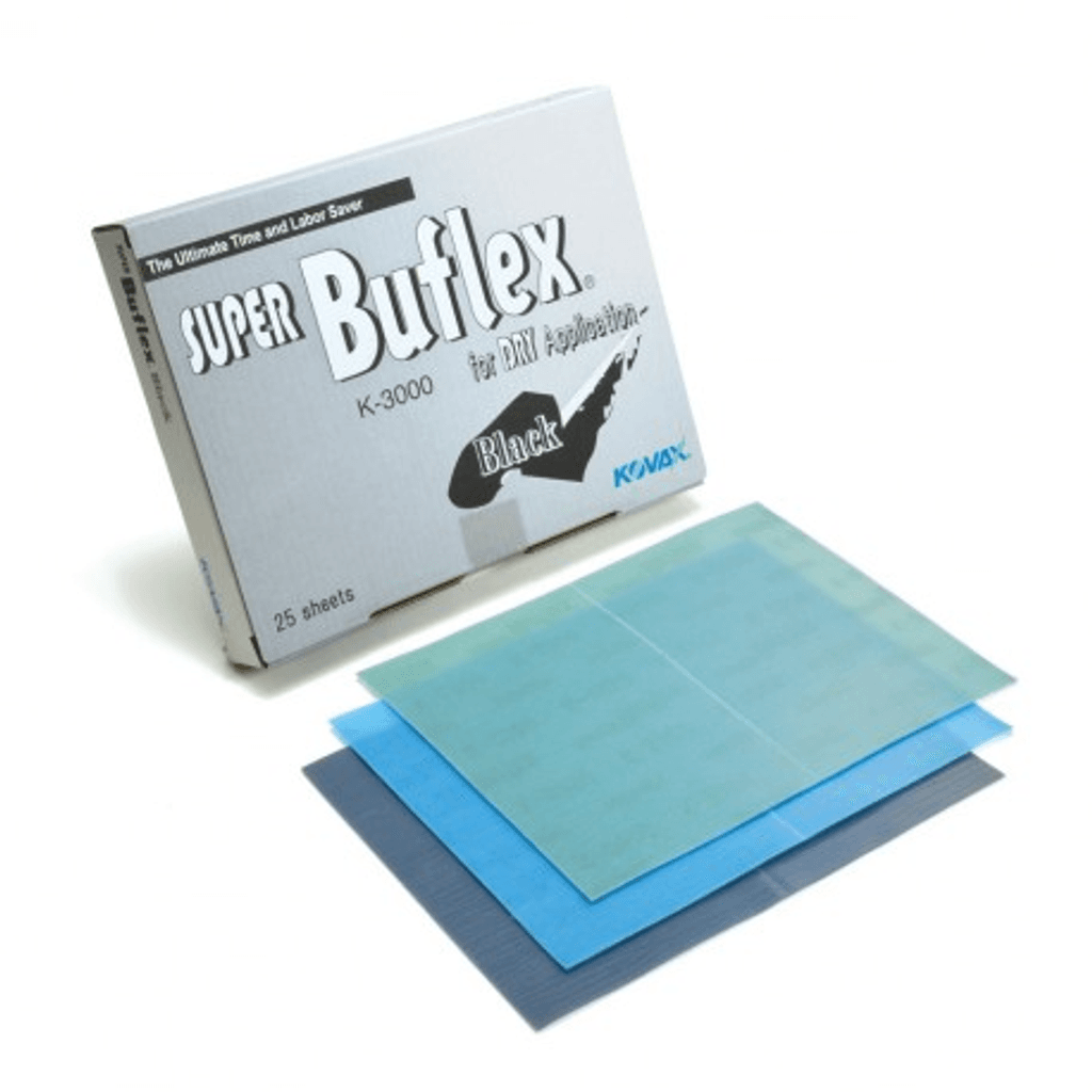 Dry buflex sheets - Blk, gr3000, 6.7"x5.1" (25 / pk)