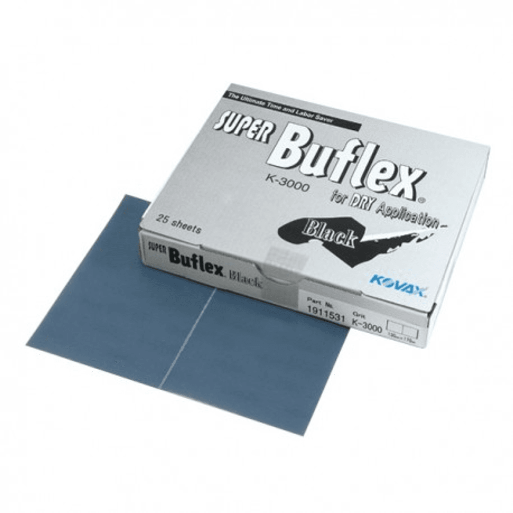 Dry buflex sheets - Blk, gr3000, 6.7"x5.1" (25 / pk)